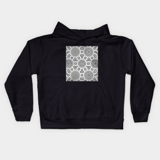 Magical black and white mandala 008 Kids Hoodie